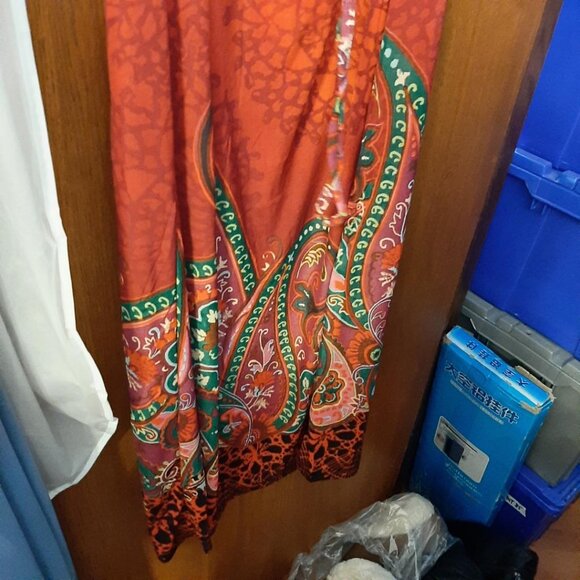 NEW ! Shuisiqing Women Backless Maxi Dress MultiColor Floral Size M - Picture 4 of 5